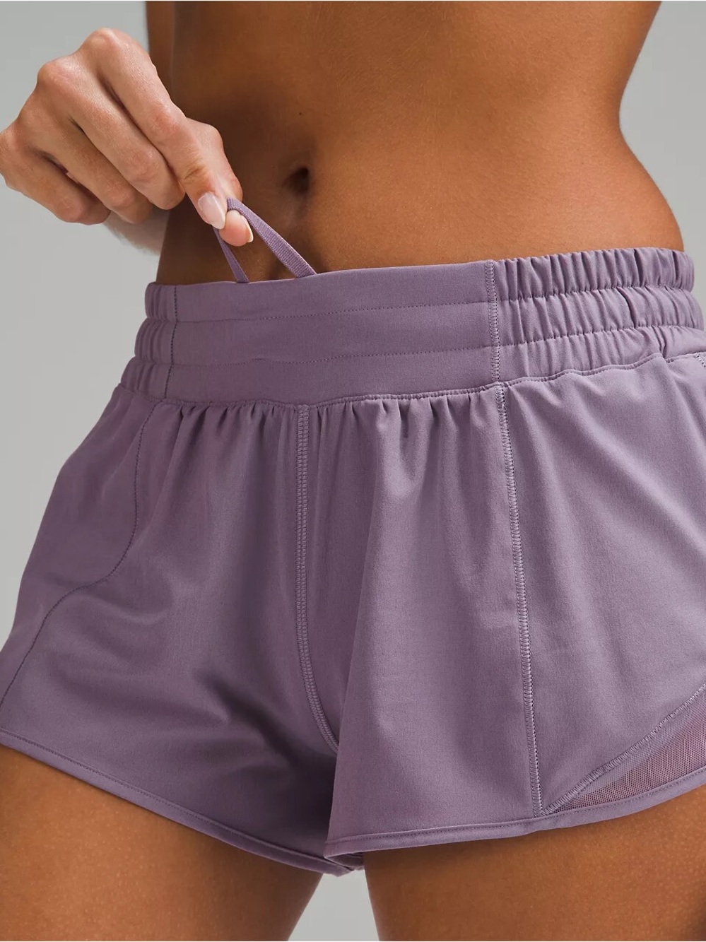 lululemon Hotty Hot High-Rise Lined Short 4” Mauve Grey